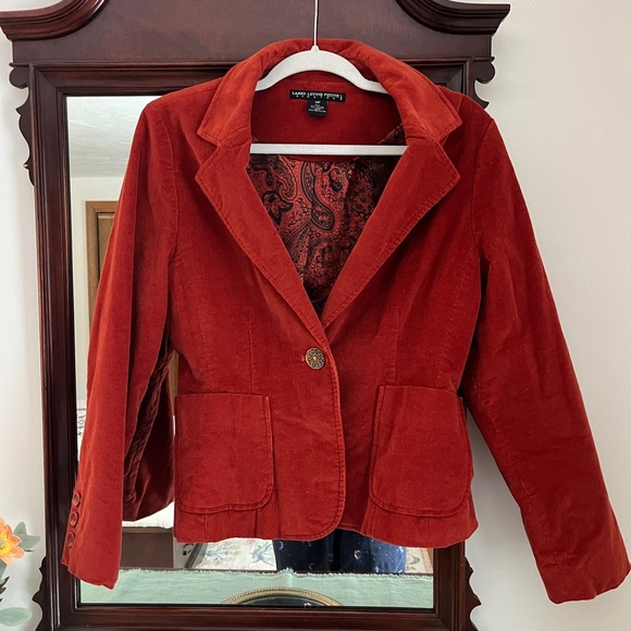 Larry Levine Jackets & Blazers - Larry Levine Women's Rust Corduroy Blazer